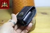 Черная кожаная зажигалка ручной работы, воловья кожа
