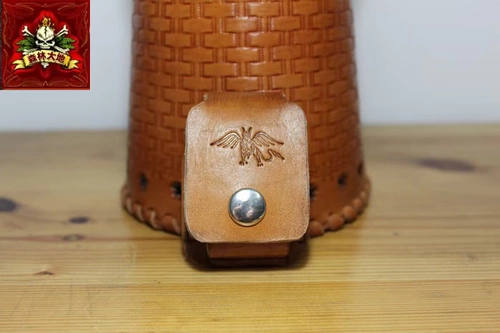 Кожаная зажигалка ручной работы, воловья кожа