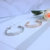 Hàn Quốc phiên bản Hàn Quốc của gió lạnh chic thiết kế hình học cá tính mạ vàng hồng vòng tay vàng mở đơn giản chuỗi đeo tay Vòng đeo tay Cuff