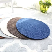 Bắc âu tùy chỉnh tay dệt bông mat mat thảm sàn vòng mat treo lều màu xanh nhà vòng mat