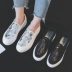 Giày nữ Hàn Quốc mùa xuân học sinh mới thấp để giúp giày vải một bàn đạp sequin - Plimsolls Plimsolls