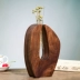 Wal 花 器 组 [青 螺 工坊] Black Walnut lọ hoa sáng tạo gỗ hoa đứng nghệ thuật bình thủy tinh Vase / Bồn hoa & Kệ
