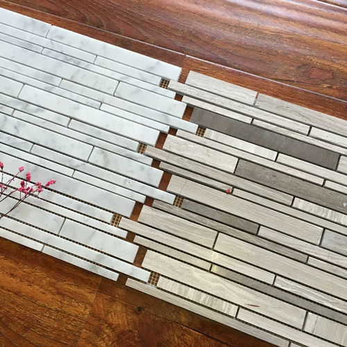 Карара белое серое дерево крыльцо гостиная натуральная белая каменная мозаика Фоновая стена кухня и стена ванной комнаты