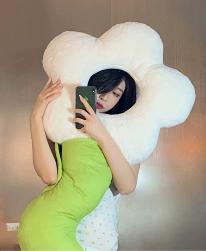 Милая большая подушка для сна, в цветочек