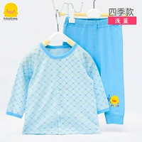 Желтое нижнее белье, хлопковый комплект, детская летняя пижама, штаны, 0-12 мес.