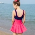 Áo tắm nữ bảo thủ giảm béo cỡ lớn che bụng phiên bản Hàn Quốc ins gió Xiêm váy sinh viên đồ bơi mùa xuân nóng bỏng - Đồ bơi trẻ em Đồ bơi trẻ em