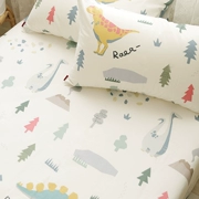 Dinosaur Thế giới phim hoạt hình vẽ tay một mảnh giường bằng vải cotton doanh nghiệp gối bông chăn bông giường - Khăn trải giường