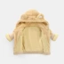 Áo khoác nhung cho bé mùa thu và mùa đông bằng vải cotton nữ áo khoác bé trai 1-13 tuổi Áo khoác