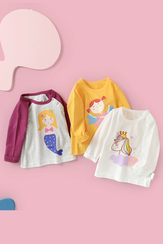 Детский лонгслив, хлопковый весенний осенний приятный телу комбинезон для девочек, в западном стиле