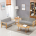 Nordic sofa gỗ đơn giản kết hợp của hai ba chỗ ngồi ghế da chính hãng gửi gối đặc biệt để làm retro cũ - Ghế sô pha ghế sofa thư giãn Ghế sô pha