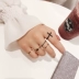 Net red kết hợp set nhẫn nữ rất tốt chỉ số finger nhẫn đuôi nhẫn cá tính Nhật Bản và Hàn Quốc hipster sinh viên pinky trang trí nhẫn bạc đôi Nhẫn