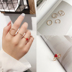 Net red kết hợp set nhẫn nữ rất tốt chỉ số finger nhẫn đuôi nhẫn cá tính Nhật Bản và Hàn Quốc hipster sinh viên pinky trang trí Nhẫn
