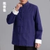 Trung Quốc vải thô cũ Tang phù hợp với nam áo khoác dài tay Hanfu trang phục quốc gia trang phục mùa thu đông những kiểu đồ bộ đẹp Trang phục dân tộc