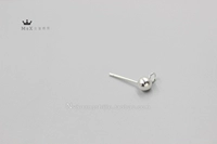 Серьги, 4mm, серебро 925 пробы