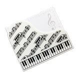 Домашний подарок молоко белое пять -линейное спектр пианино -клавиатура набор бокса, включая заметки бесплатная доставка