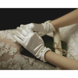 Ретро белые перчатки для невесты, короткий реквизит для фотографии, аксессуар, свадебный аксессуар