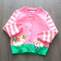 Хлопковый милый розовый свитер, детский трикотажный шарф, кардиган для девочек, детская одежда
