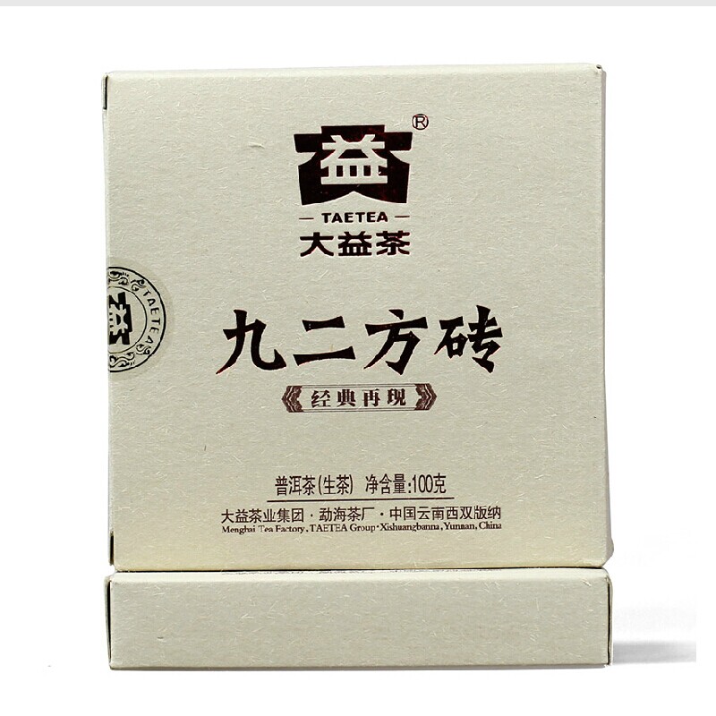 大益茶 九二方磚 101批 雲南普洱 生茶 2011年 100g/片 92方磚