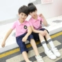 Trẻ em của lớp dịch vụ tùy chỉnh tiểu học đồng phục phù hợp với Hàn Quốc phiên bản của mẫu giáo quần áo mùa hè ăn mặc tốt nghiệp quần áo giải trí cao đẳng gió váy trẻ em 10 tuổi