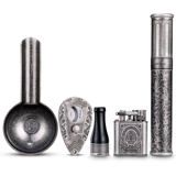 Зажигалка, ножницы, пепельница, мундштук, комплект, подарочная коробка, упаковка