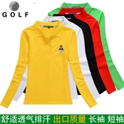 Áo sơ mi golf dài tay mới cho nữ mùa xuân và mùa thu áo thun dài tay nữ áo sơ mi golf bóng quần áo áo polo - Thể thao sau