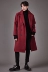 Áo khoác cashmere nam dài phần Hàn Quốc hai mặt cashmere áo khoác đỏ nam áo khoác len lỏng áo khoác len - Áo len Áo len