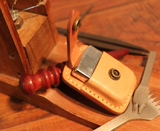 Зажигалка, кожаный чехол ручной работы, Италия, воловья кожа