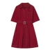 Có thể được phát hành thay mặt cho chiếc váy đỏ retro của Pháp Yamamoto 2019 mùa xuân mới của phụ nữ một chiếc váy siêu cổ tích mỏng - A-Line Váy váy xoè ngắn A-Line Váy