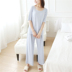 Đồ ngủ của phụ nữ đơn mảnh áo bông t- shirt ngắn- tay mỏng phần dịch vụ nhà bông mặc bên dưới chủ đề đàn hồi không có dấu vết Pyjama