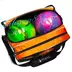 PYRAMID thân thiện với môi trường bowling đôi bóng túi ba lô mà không cần tie que 2 túi bóng đôi túi bóng (màu cam đen) Quả bóng bowling