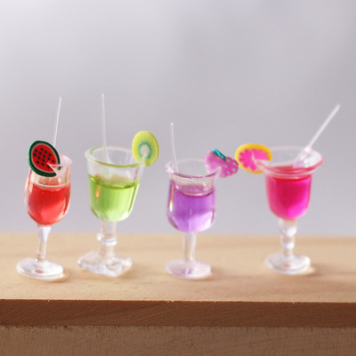 taobao agent Baby house mini beverage model BJD fruit cocktail OB11 micro -shrinkable food and play pocket bar scene prop