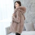 Cừu xén lông nữ mới 2018 Hàn Quốc phiên bản của đoạn ngắn fox fur collar trùm đầu lông một Haining áo khoác lông thú Faux Fur