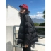 AKSHOP đen dày ngắn hai mặt cotton mặc phụ nữ 2018 mới đứng cổ áo dịch vụ bánh mì - Bông Bông