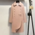 [Clears] 妃子 2018 mùa thu Anh sang trọng ánh sáng trên đầu gối dài tính khí đôi ngực áo gió áo khoác 1598QC mẫu áo dạ ngắn đẹp 2021 Trench Coat