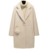 [Clears] 妃子 2018 mùa đông đơn giản tính khí áo trong phần dài là mỏng nữ áo len 2097QC áo khoác dạ nữ ngắn Trung bình và dài Coat