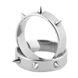 Укрепление обороны волка обороны Wolf Titanium Steel Stainless Steel Women's Spike Ring