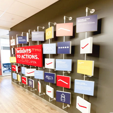 Плакат 互动文化墙多维度可翻画面企业创意定制翻转墙商业暖场美陈景墙