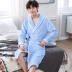 Váy ngủ nam đô thị mùa thu và mùa đông dài tay dày flannel pyjama mùa đông rộng béo lớn áo choàng tắm cũ người đẹp