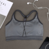 New Young Women Yoga Sports Vest Đơn giản Tự nhiên Cố định Dây đeo đôi Đồ lót Chạy Bra - Đồ lót thể thao áo ngực thể thao nike Đồ lót thể thao