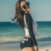 Hàn Quốc mới thư kem chống nắng dài tay cao cổ cao eo đồ bơi nữ bảo thủ chia phẳng góc nóng mùa xuân giảm béo áo tắm Bộ đồ bơi hai mảnh