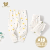 Детское хлопковое термобелье, осенние детские штаны для новорожденных