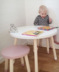 Jia trẻ em phòng rắn bàn gỗ và ghế vòng phân bàn tròn đạo cụ chụp ảnh phong cách Bắc Âu đồ nội thất bé bảng trò chơi Phòng trẻ em / Bàn ghế