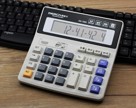 Голосовой калькулятор Dereka Большой большие большие клавиши Солнечный финансовый офис 12 -бит -компьютер