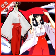 Tại chỗ Anime Inuyasha COSPLAY Trang Phục Bellein tóc giả Kimono Nhật Bản phù thủy đạo cụ trang phục toàn bộ