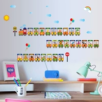 Украшение для детского сада на стену, настенные детские наклейки для детской комнаты для спальни, поезд, съемная наклейка