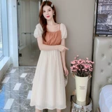 Летнее платье, летняя одежда, тонкий длинный приталенный корсет, длинная юбка, 2021 года, высокая талия