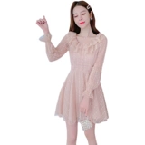 Кружевное платье, приталенный корсет, осеннее, коллекция 2023, яркий броский стиль, изысканный стиль