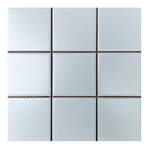 Jiugongge ceramic mosaic в ванной комнате анти -скользящая настенная плитка матовая белая северная плитка 97*97