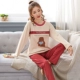 Đồ ngủ phụ nữ mùa xuân và mùa thu cotton dài tay phim hoạt hình thường mặc đồ cotton mặc phụ nữ phục vụ nhà mùa thu và mùa đông phù hợp - Nam giới