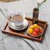 Bánh mì nâu khay hình chữ nhật bằng gỗ khay gỗ rắn tấm bằng gỗ tấm gỗ Nhật Bản tách trà khay cốc khay gỗ đẹp Tấm
